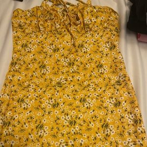 Yellow floral dress